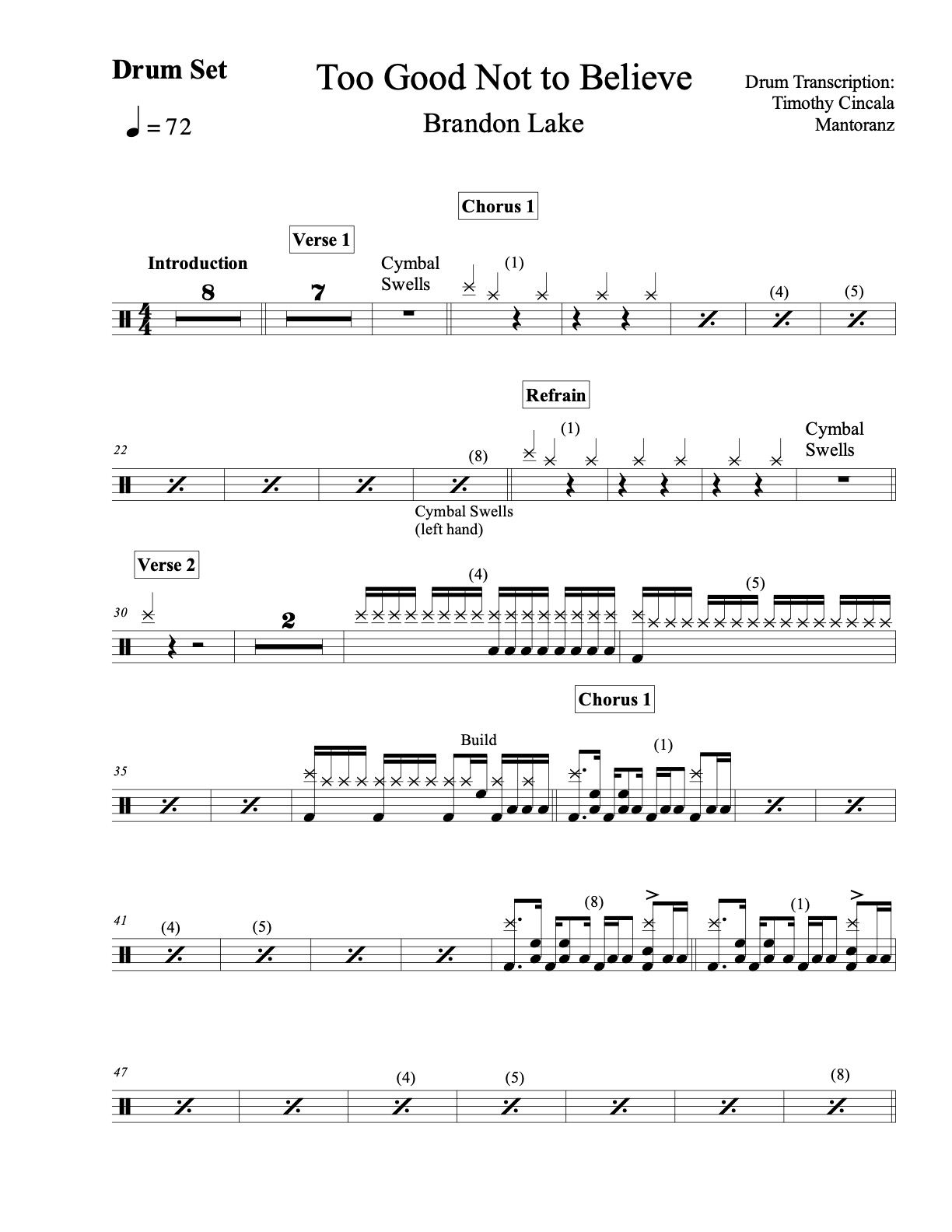 Too Good Not To Believe - Brandon Lake