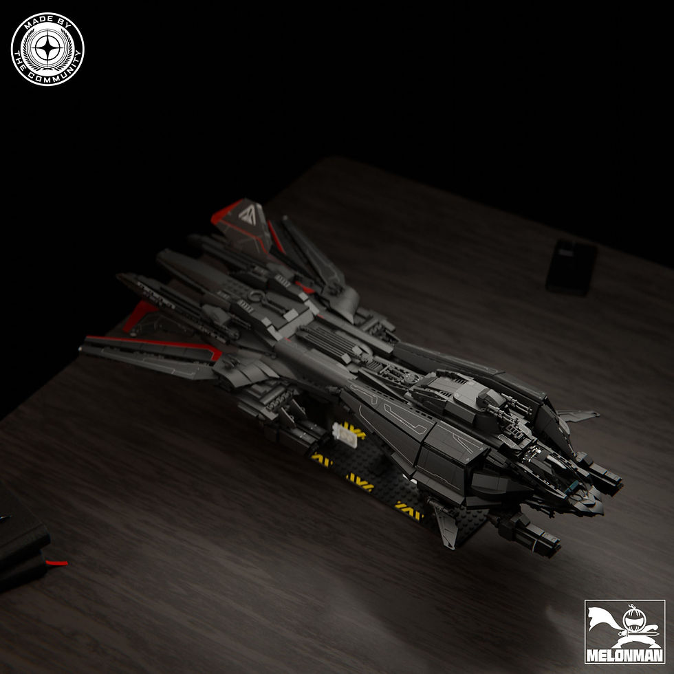 Thumbnail: Built brick Retaliator close-up showing torpedo bay detail