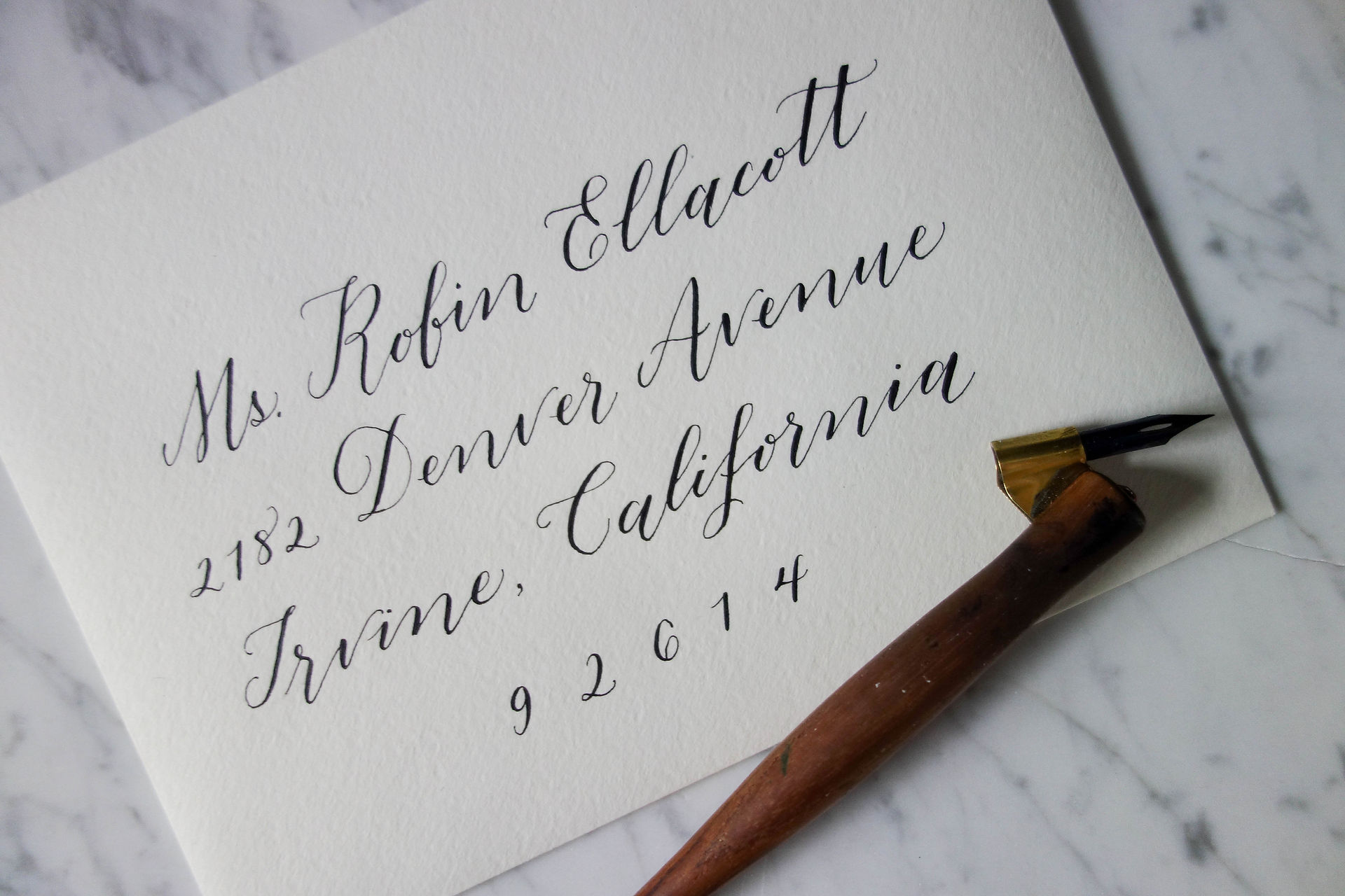 Modern Calligraphy Envelope