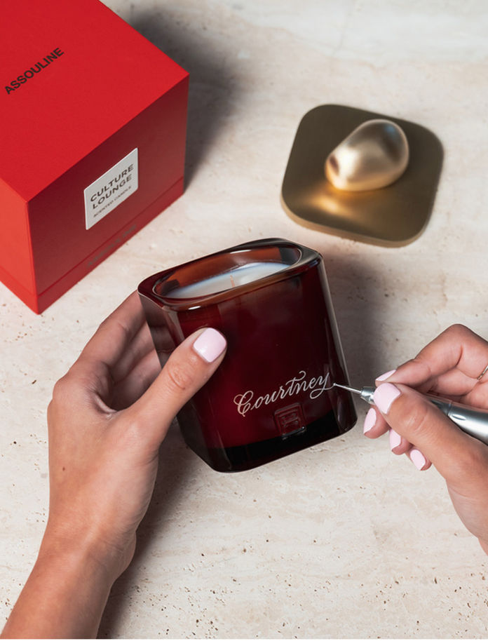 Assouline Holiday Candle Engraving