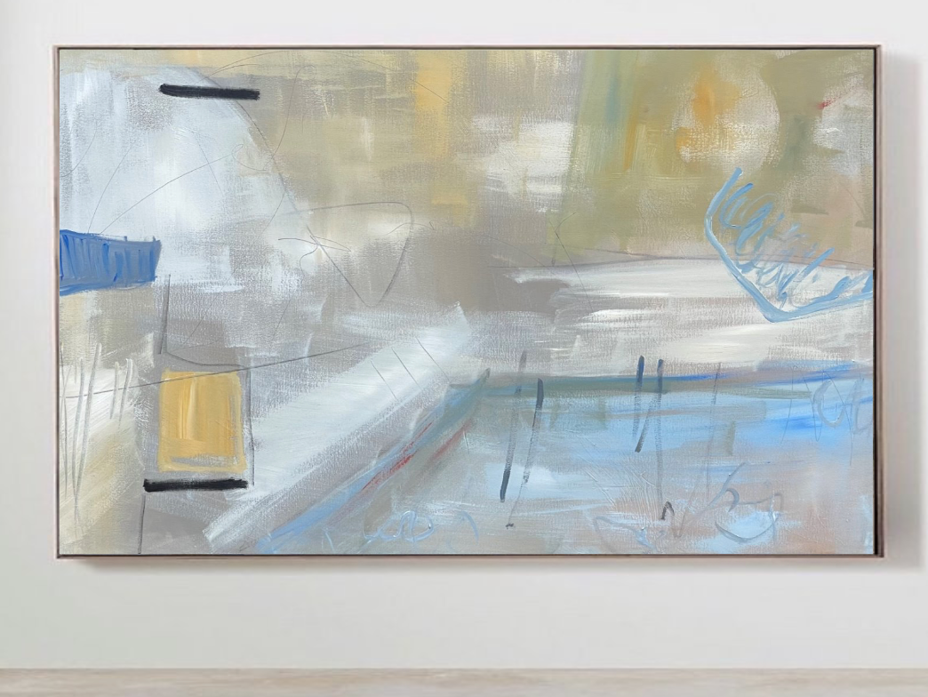 Ullswater II - Acyrlic, pencil and pastel on Canvas