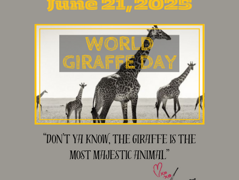 Newsletter June 17--Giraffe Day is Saturday