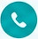 Teal telephone icon for contact
