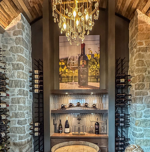 In house wine cellar