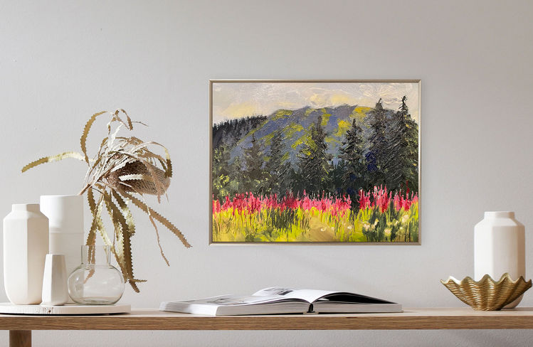 Thunder Fireweed, 6 x 8, oil on canvas board