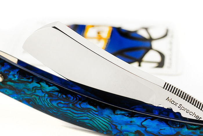 Thumbnail: Max Sprecher Razors・Midi Razor・8/8・French Point・Blue Paua・Made in USA