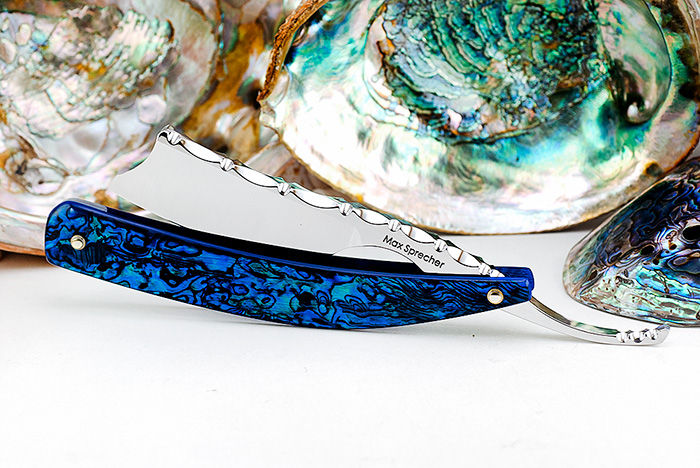 Thumbnail: Max Sprecher Razors・9/8・Spanish Point・Blue Paua・Made in USA