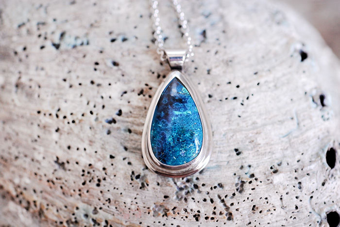 Thumbnail: Max Sprecher Jewelry -  Shattuckite Sterling Silver Pendant