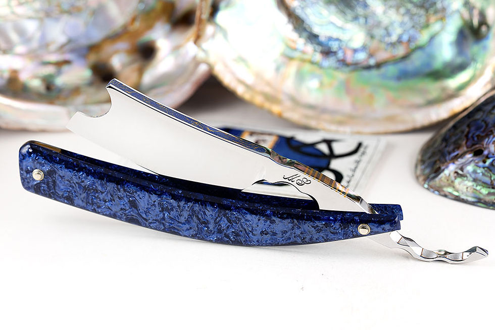 Thumbnail: 9/8・Barber's Notch・Mokume Gane・18K/24K gold・Kirinite・Straight Razor