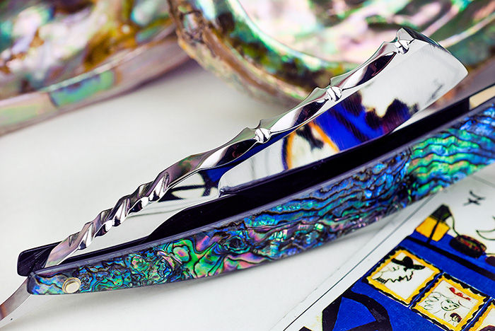 Thumbnail: Max Sprecher Razors • 8/8 • Irish Point • Midi • Abalone