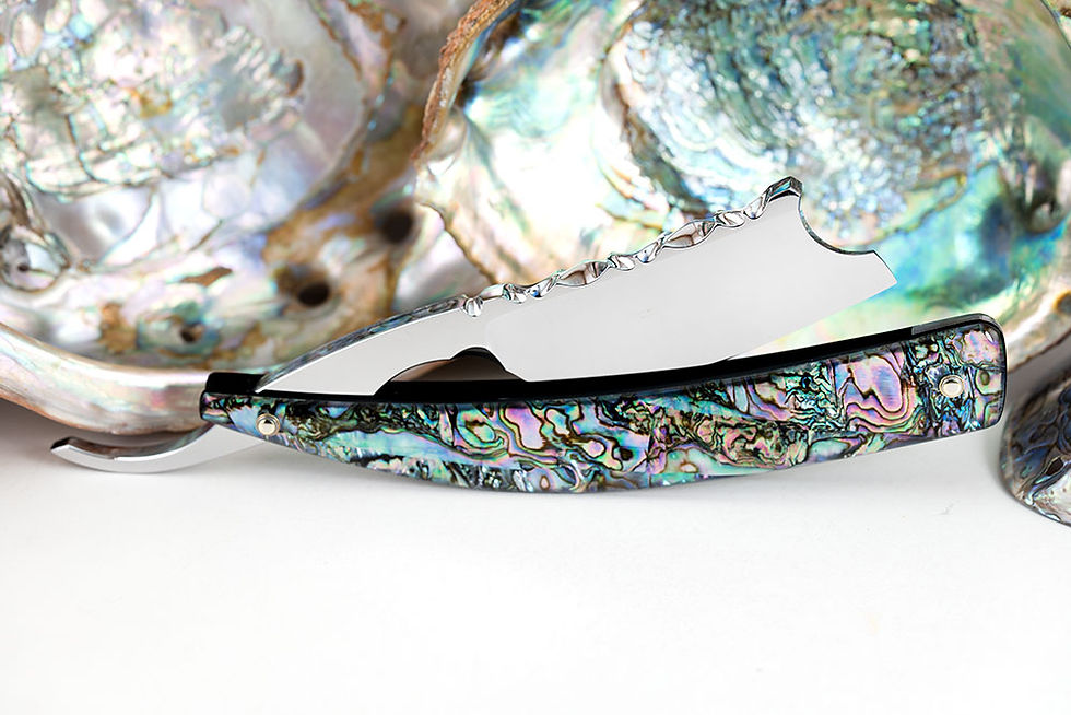 Thumbnail: 9/8・Yasugi Steel・Shiro-Gami #1・Abalone・Straight Razor