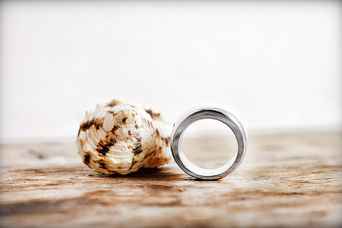 Thumbnail: Max Sprecher Jewelry - Handmade Heavy & Thick Sterling Silver Ring