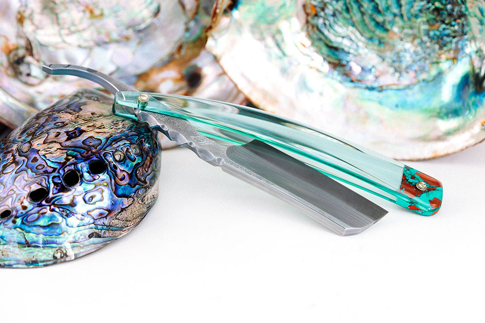 15/16・Slanted Point・Suminagashi・Hitachi Blue / Aogami 2・Straight Razor