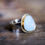 Thumbnail: Max Sprecher Jewelry - Australian Opal Doublet Silver Ring w/18K