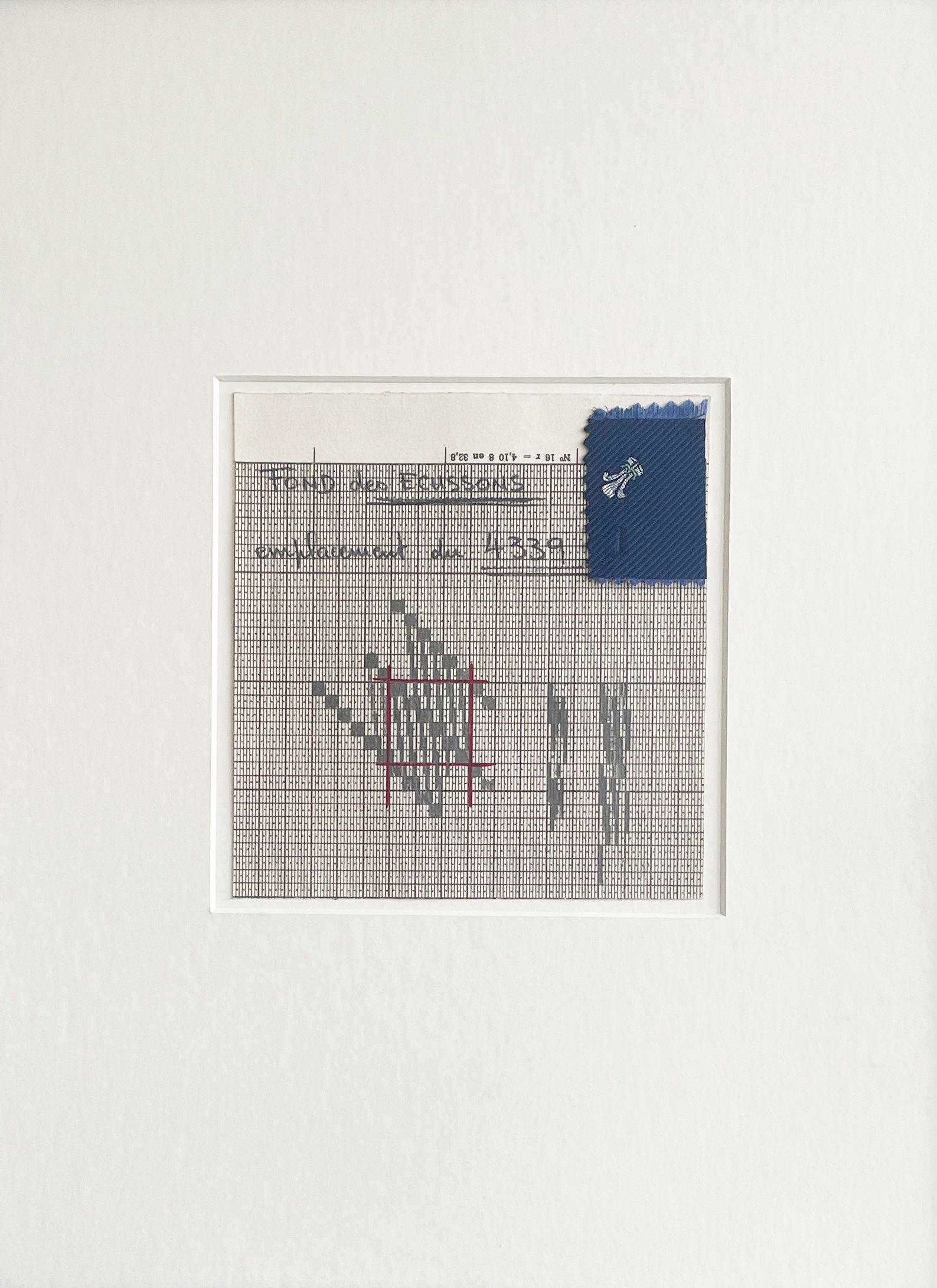 Old French textile design on point paper/ mise en carte