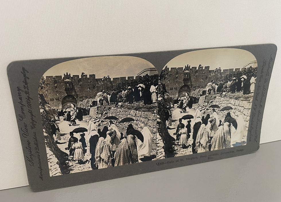 Thumbnail: 11 stereokaarten Palestina/ Jeruzalem 1900-1920