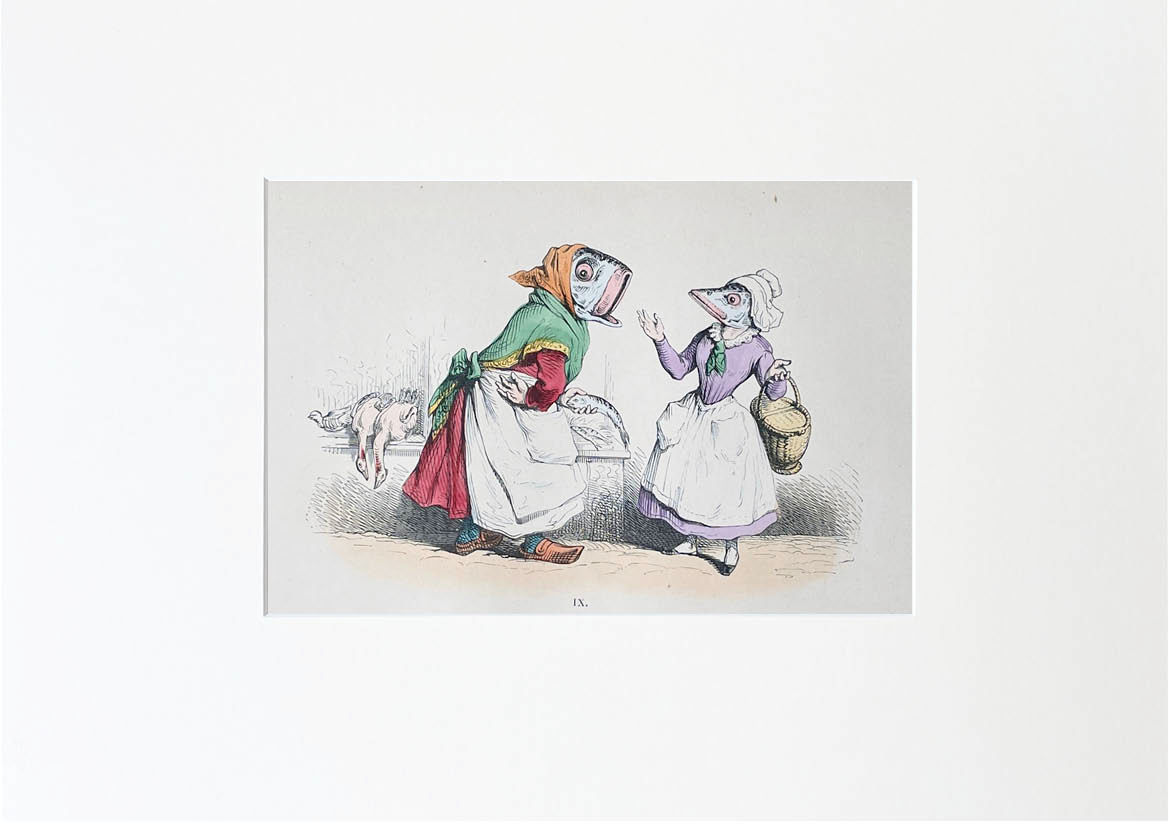 Handcolored Lithography J.J. Grandville 18