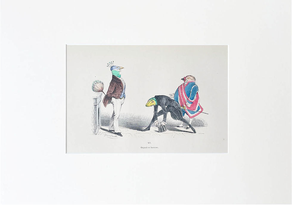 Thumbnail: Handcolored Lithography J.J. Grandville 18