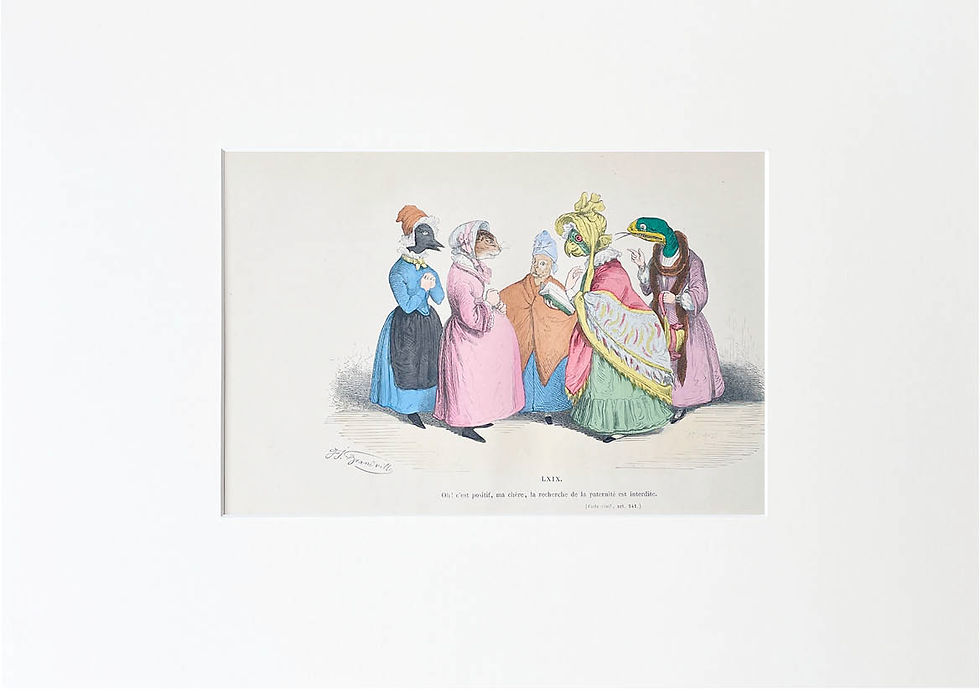 Thumbnail: Handcolored Lithography J.J. Grandville 18