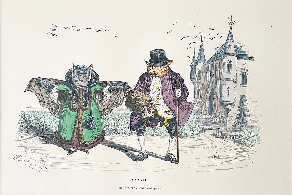 Thumbnail: Handcolored Lithography J.J. Grandville 18