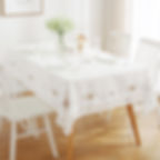 White tablecloth
