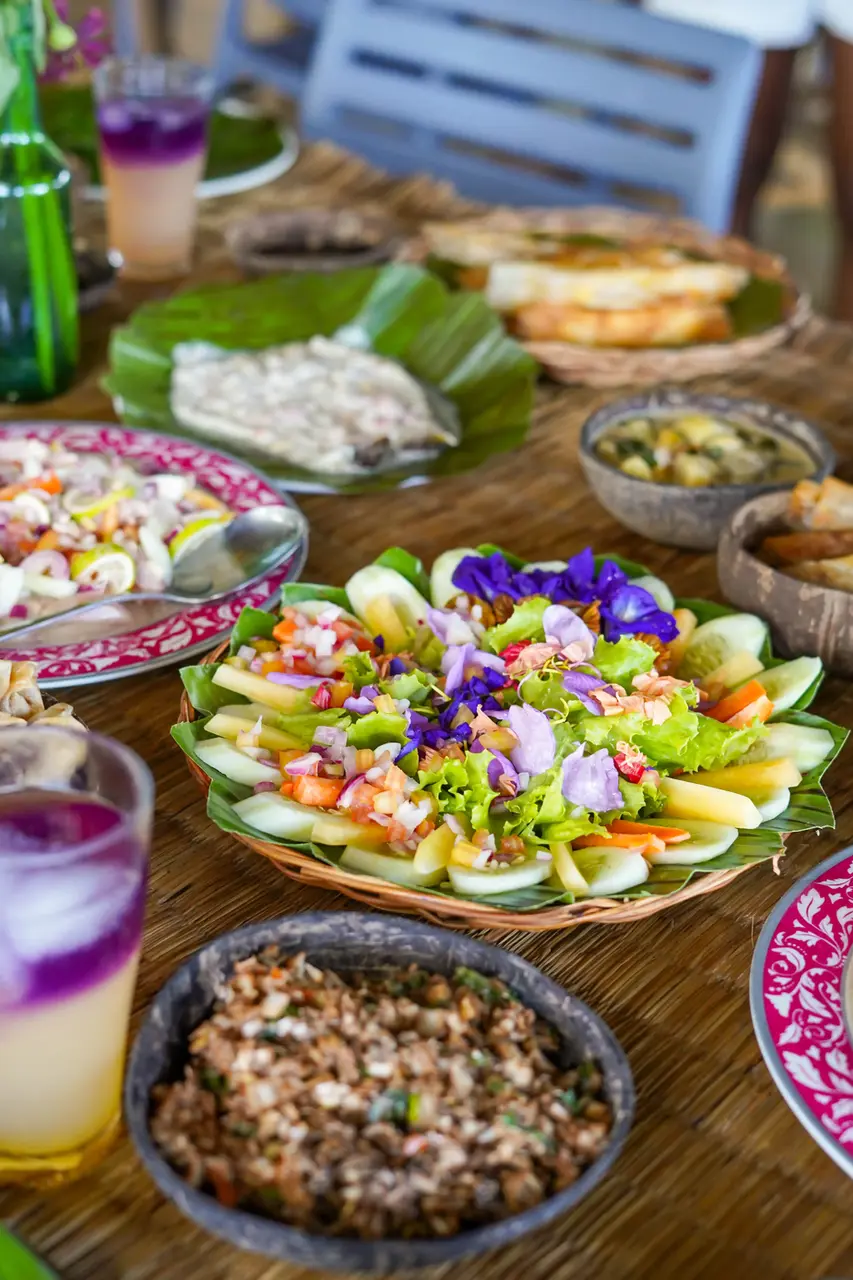 A colorful plate of vegetables in the Philippines