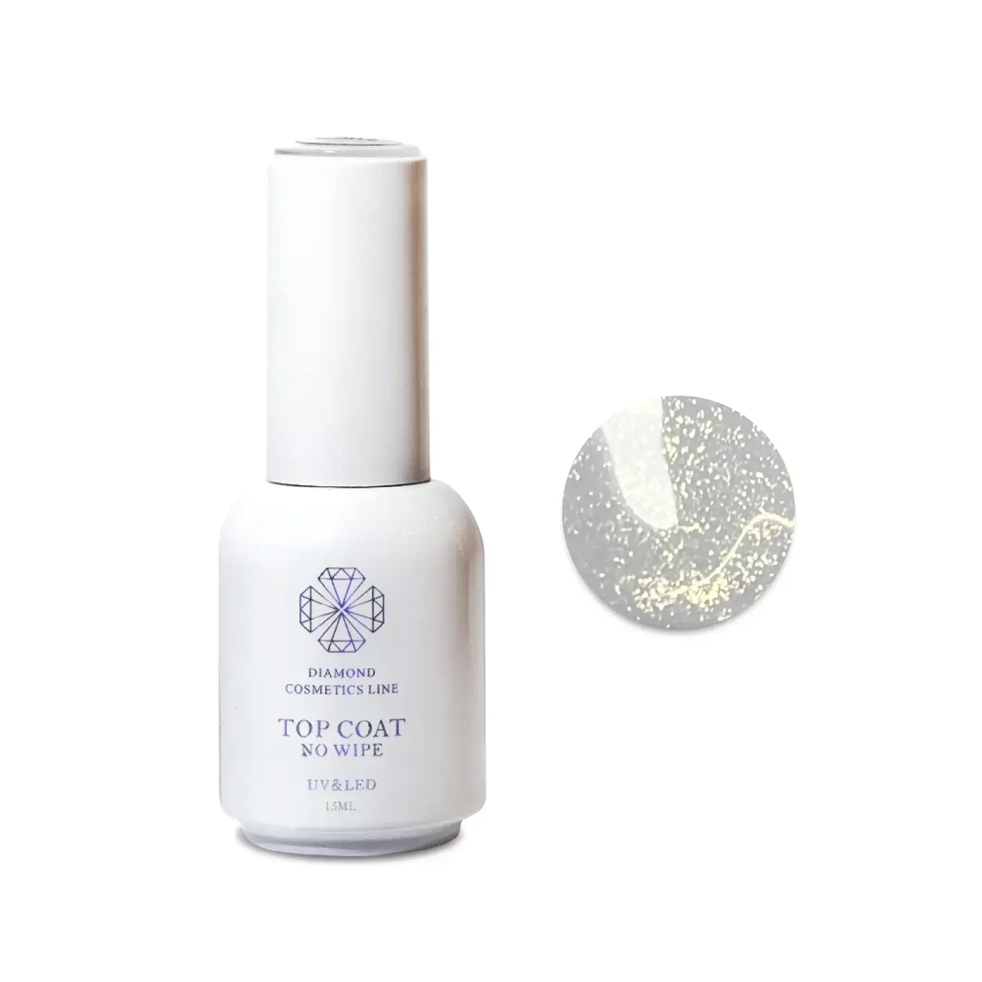 Top coat   „Gold shimmer top coat“, 15 ml