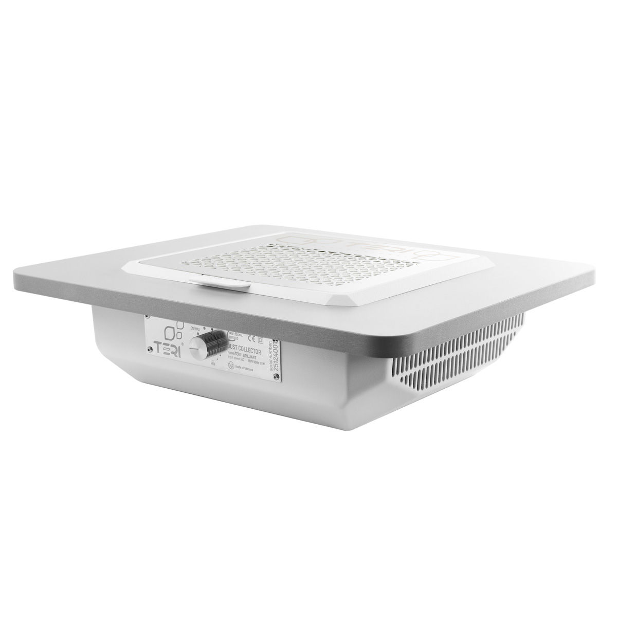 Teri Brilliant white (white mesh)-built-in nail dust collector