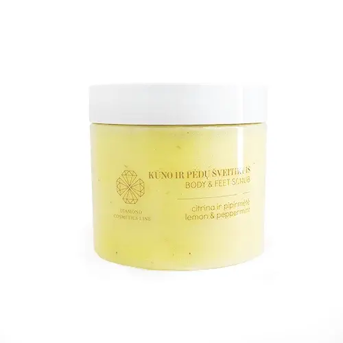 "Diamond Cosmetics Line" Body and foot scrub - Lemon and peppermint 600g