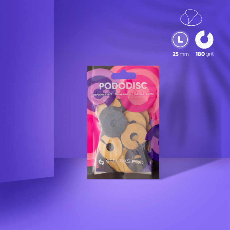 Refill pads for pedicure disc Staleks Pro L, 180 grit (50 pc)