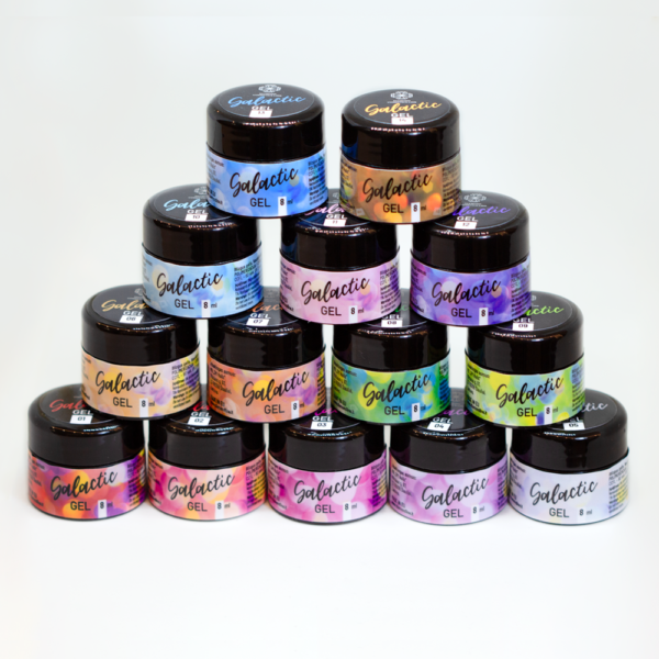 Galactic glossy gel set, 14 pcs.