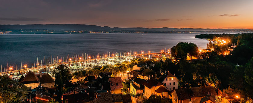 Photo de nuit de Thonon