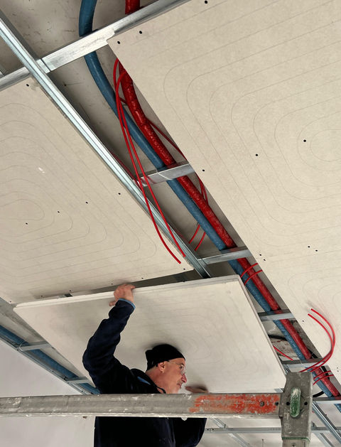 riscaldamento a soffitto