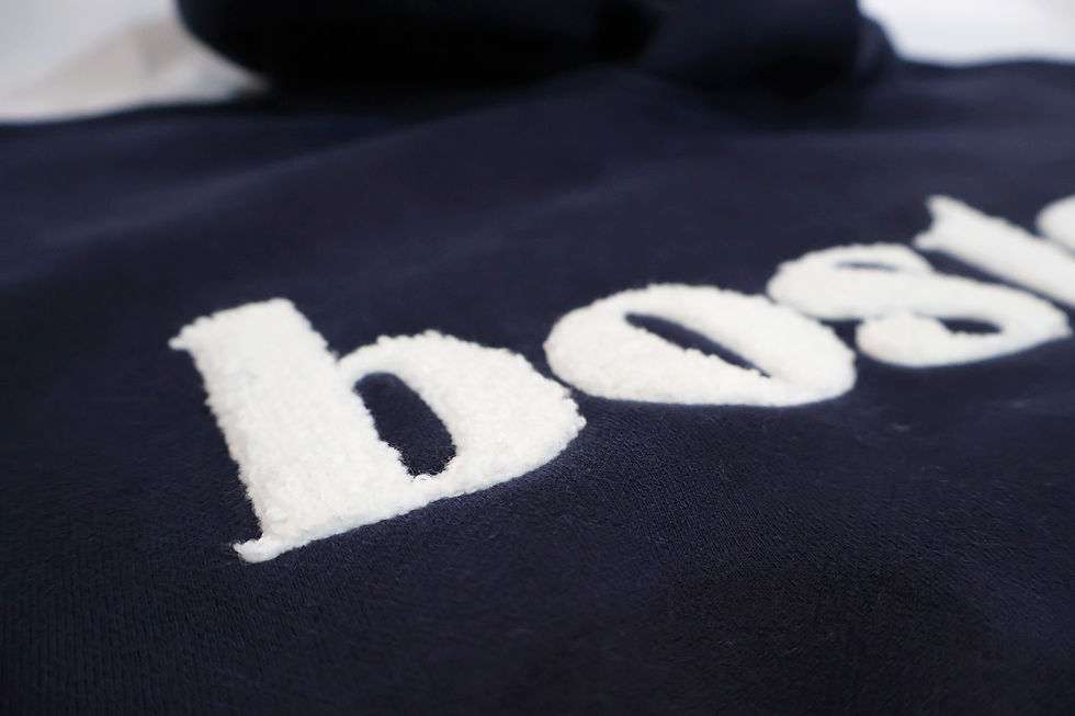 Thumbnail: boston. Navy Hoodie
