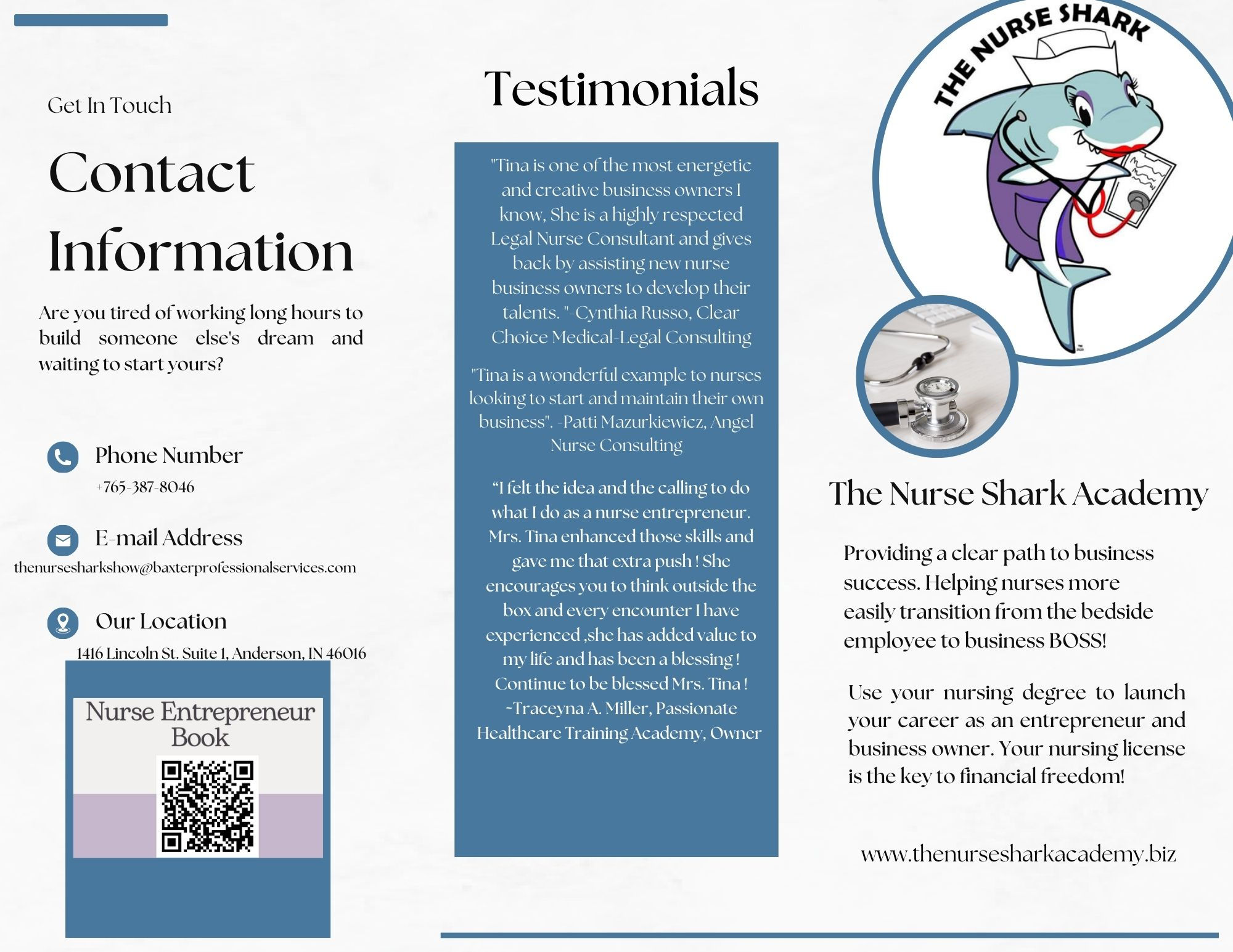 The Nurse Shark Academy Brochure