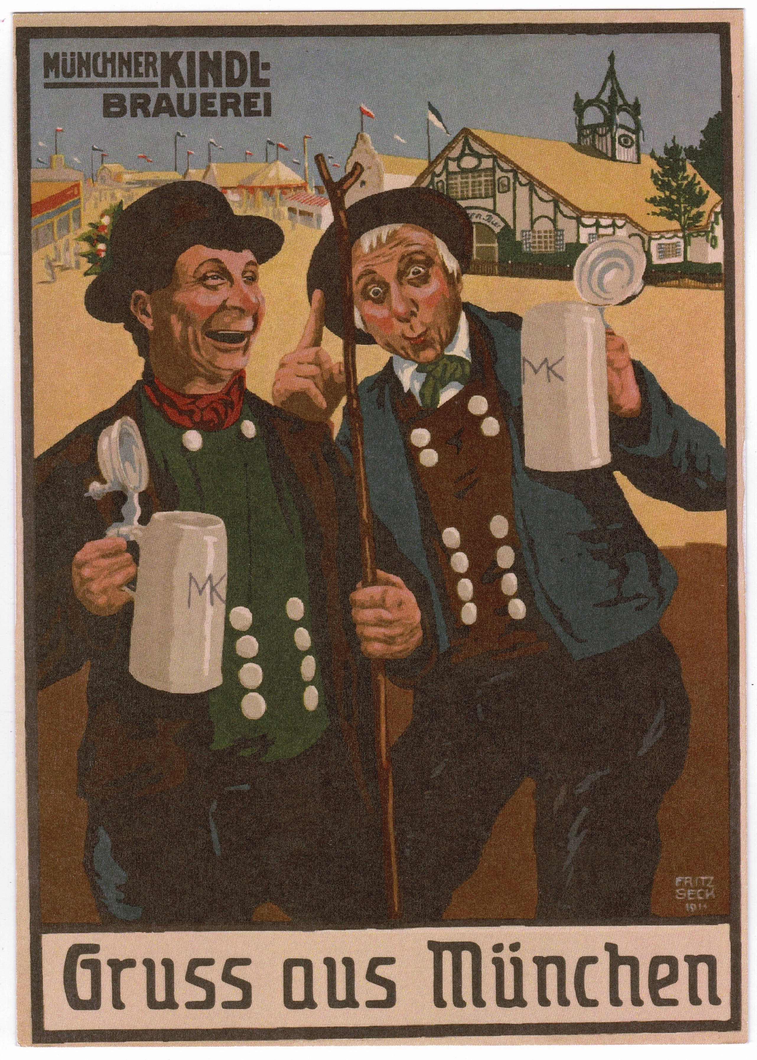 Postkarte "Gruss aus München" - Gratis Lieferung