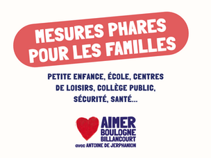 Mesures phares pour les familles - Boulogne-Billancourt