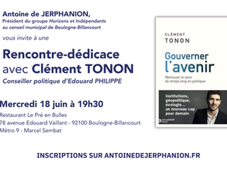 [EVENEMENT] Rencontre-dédicace avec Clément TONON, conseiller politique d'Edouard PHILIPPE