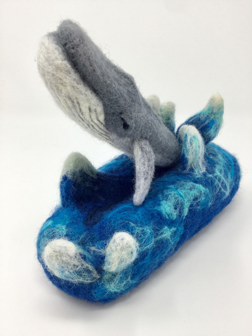 Thumbnail: Needle Felted Blue Whale Sculpture 