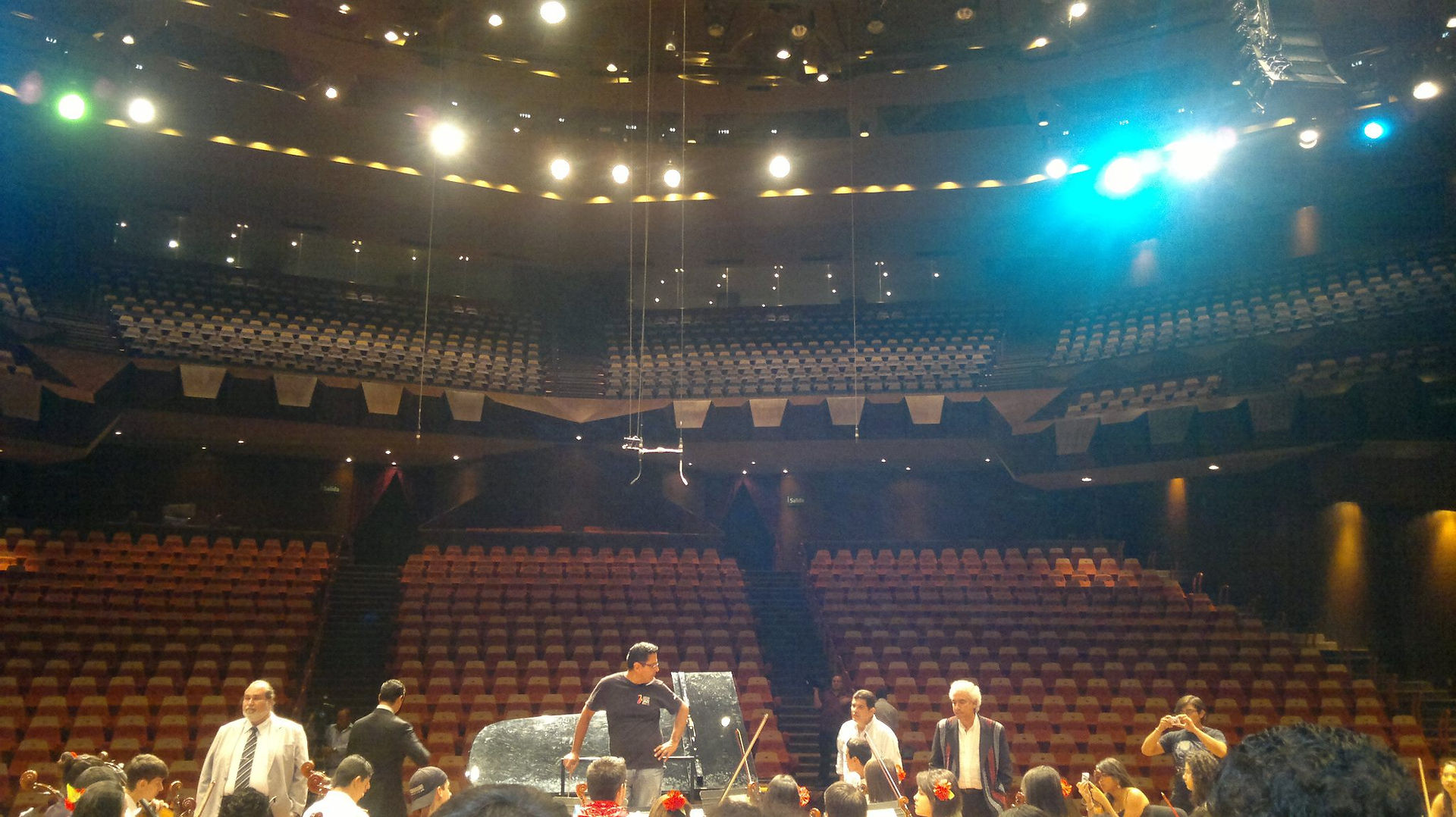 Sound check before the concert