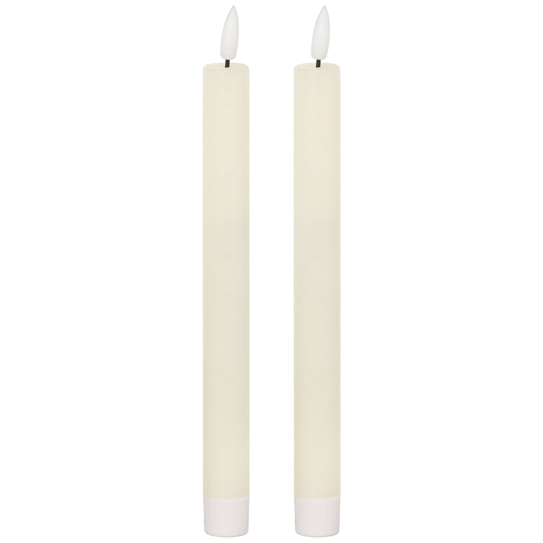Luxe Collection Natural Glow S/ 2 Ivory LED Dinner Candles