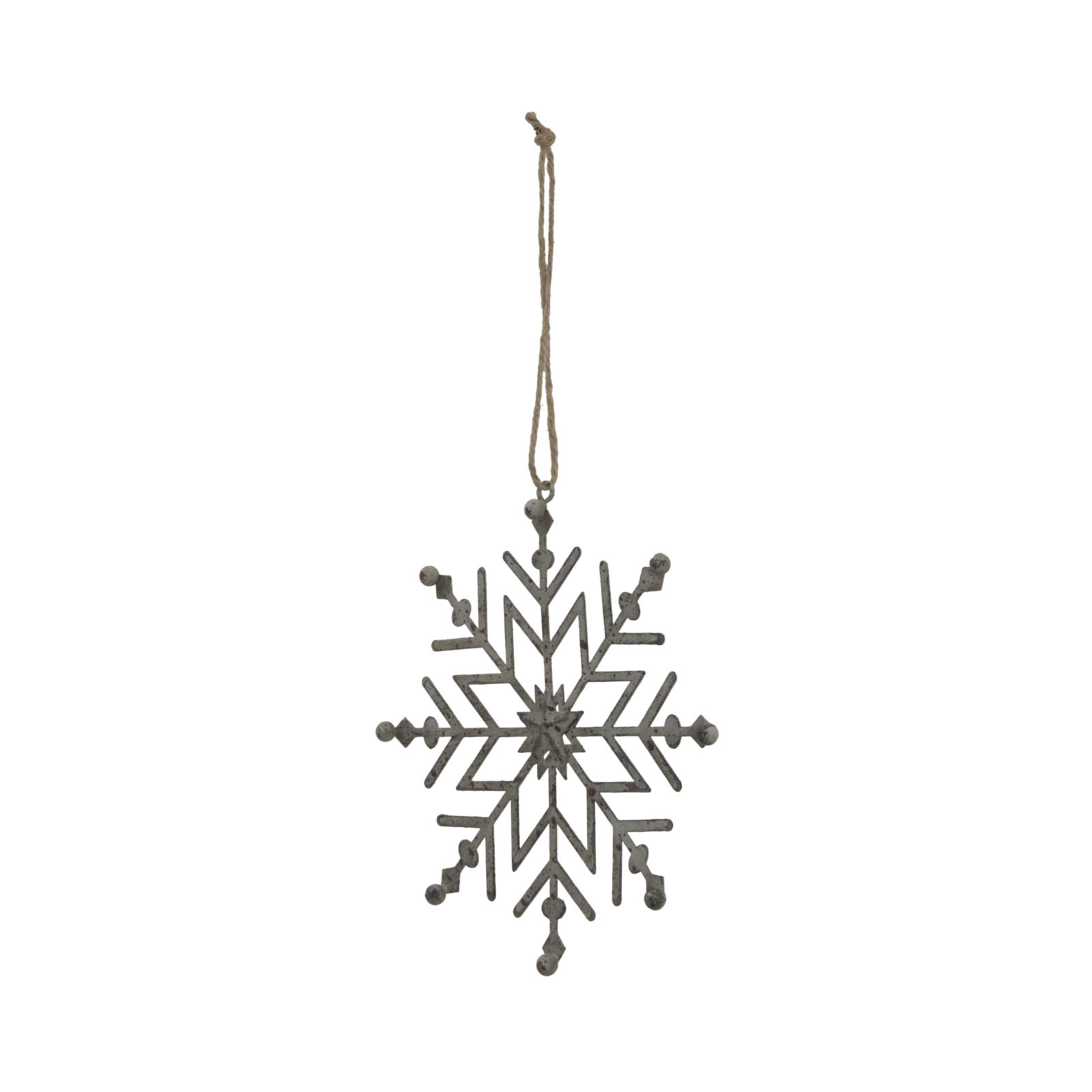 Rustic Hanging Ice Snowflake Decoration