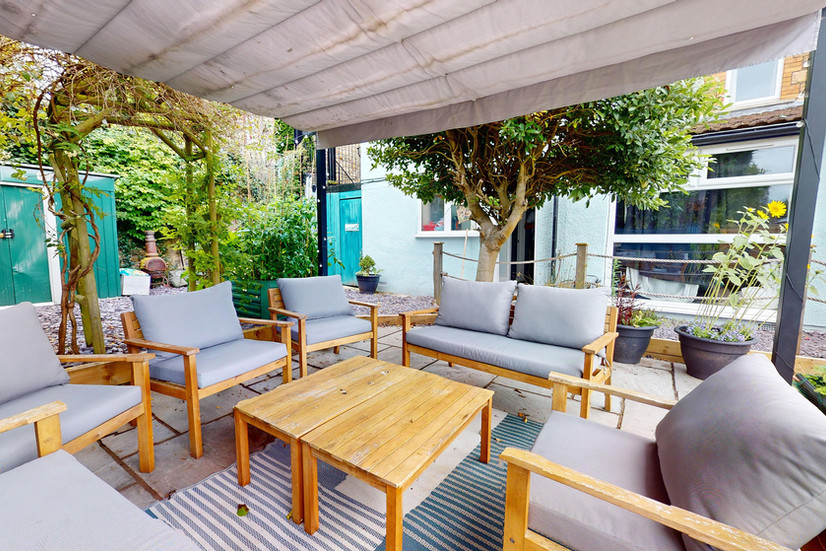 Therapeutic girls home communal living space at Ferngate House