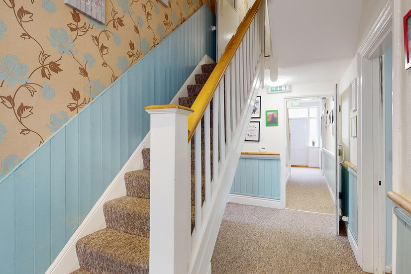 Therapeutic girls home communal living space at Ferngate House