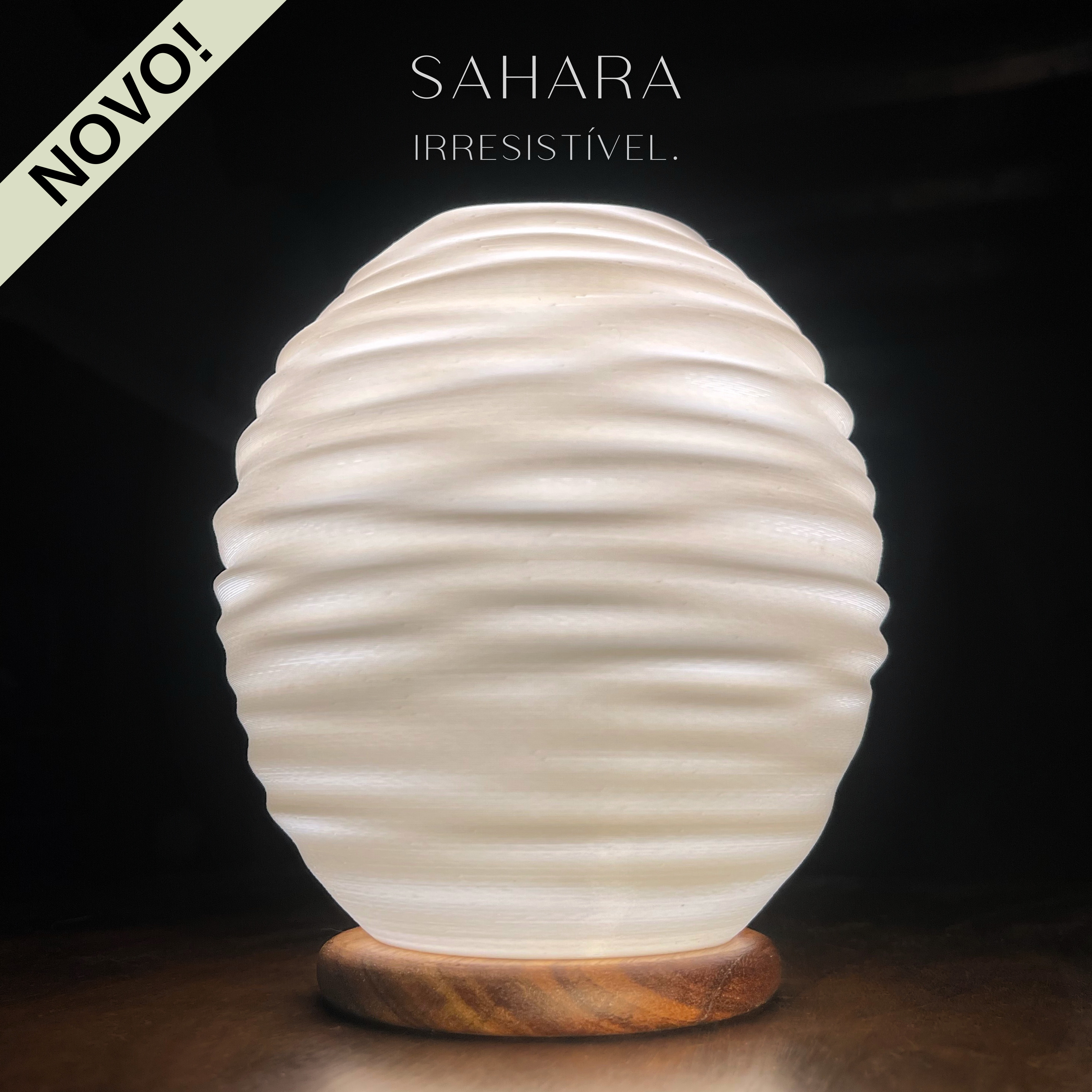 Abajur / Luminária de Mesa LED para Quarto ou Sala - Sahara