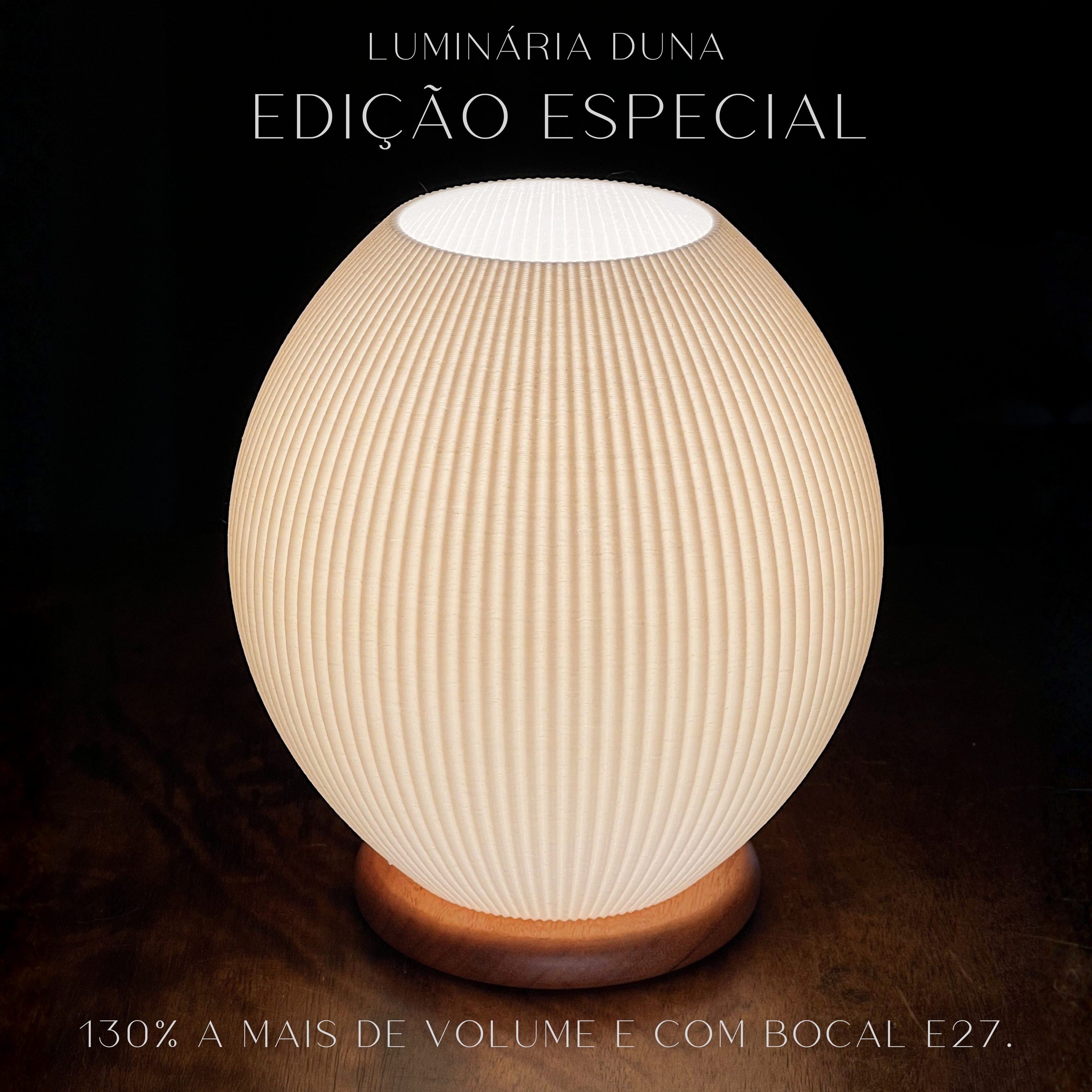 Abajur / Luminária de Mesa LED para Quarto ou Sala - Duna Edição Especial