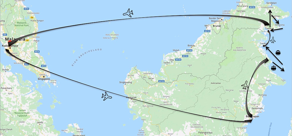 borneo kalimantan maratua kinabatangan sipadan