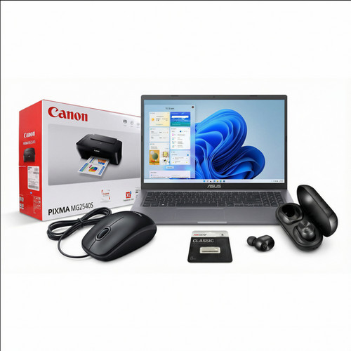 Bundle Deal: Asus X515M Celeron 8GB/256GB + Printer, Mouse, Usb