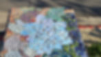 Mosaic on top of trash recepticle