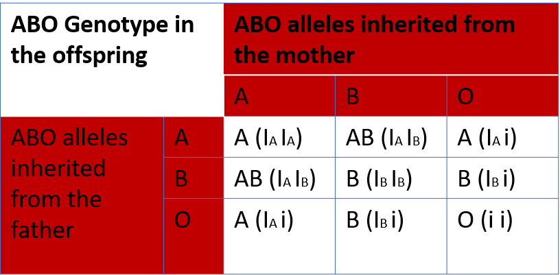 Understanding Blood type and its inheritance from parents.